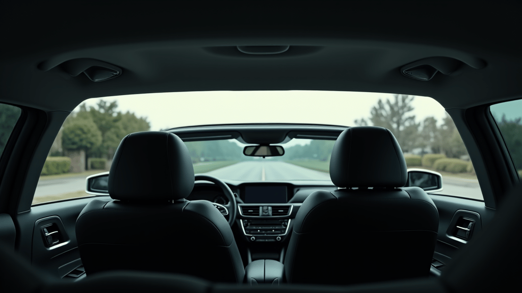 Luxury car being tinted in a mobile enclosure in Porter Ranch, CA, emphasizing protection against North Valley heat and high-wind conditions