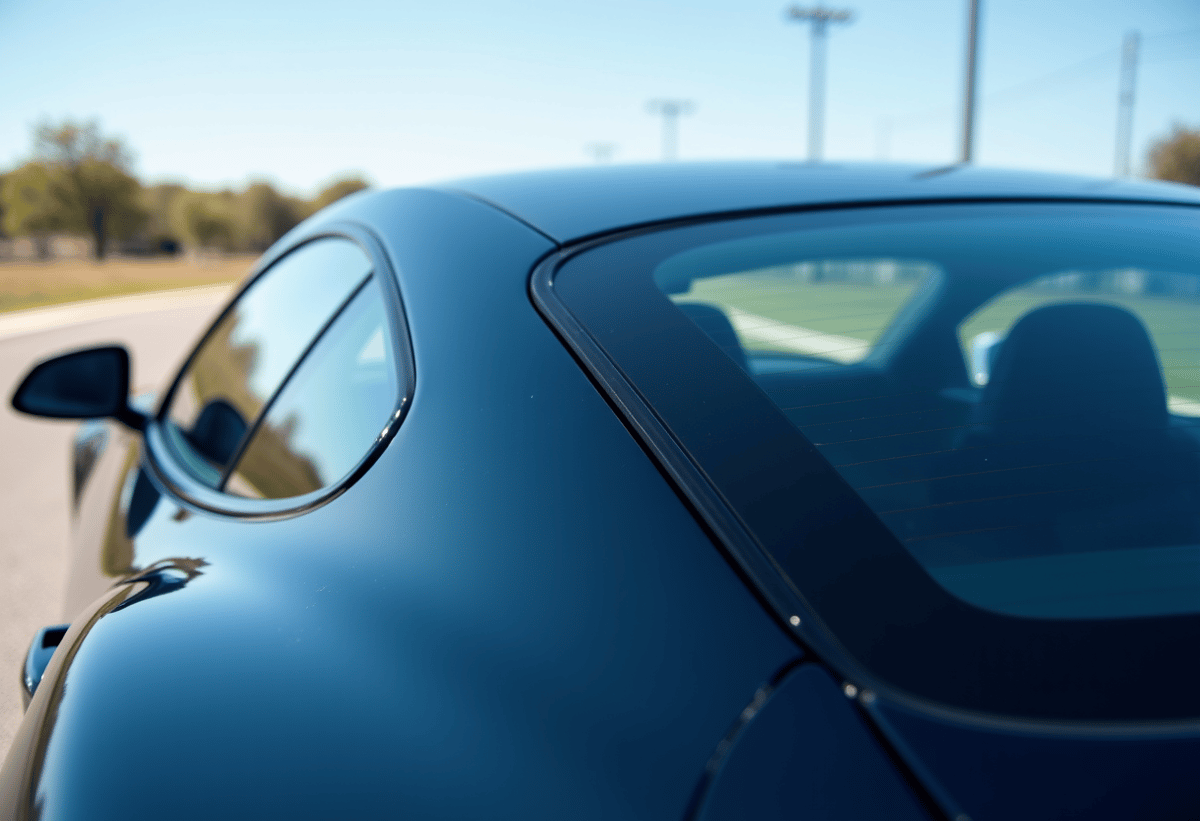 XPEL window tint installation on a luxury car