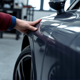 Ceramic coating installation process on an Audi in Valencia
