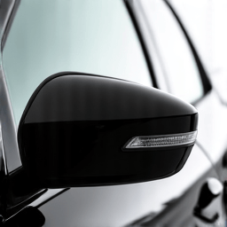 Clear bra installation by XPEL stealth installer on luxury car side mirror in Chatsworth