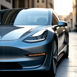 Electric vehicle undergoing clear bra installation near Ventura Blvd, Tarzana, showcasing robust protection for the front end