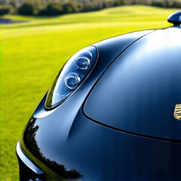 Finished ceramic coating on a Porsche at Valencia Country Club