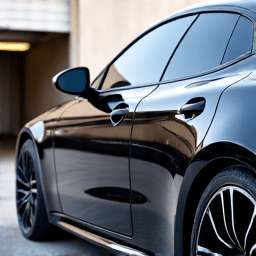 Glossy finish paint protection on a luxury car in Valencia