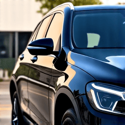 High gloss ceramic coating on Mercedes GLC in Valencia, CA