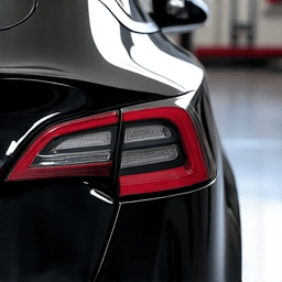 Brand new Tesla receiving ceramic paint protection in Santa Clarita