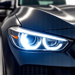 Woodland Hills headlight protection film being carefully applied