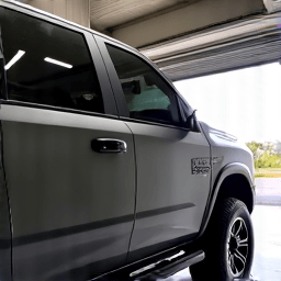 Rivian R1T with full XPEL Prime XR Plus window tint at Autograff Mobile Tint