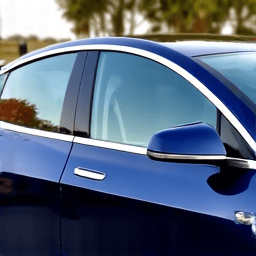 Tesla Model Y with XPEL ceramic window tint, showcasing heat rejection properties and a sleek finish in Woodland Hills, CA.