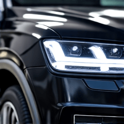 Luxury SUV receiving clear bra installation in Glendale