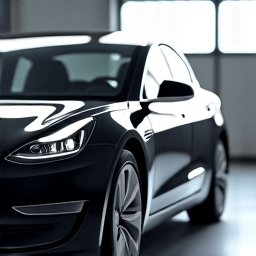 Tesla Model 3 PPF installation with custom templates in Santa Clarita