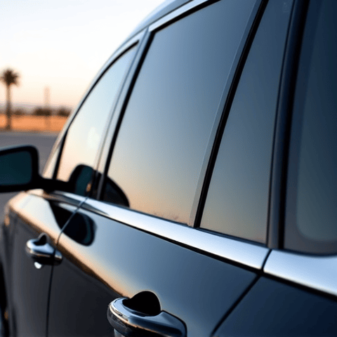 Luxury SUV with XPEL Prime XR Plus ceramic window tint in Northridge. Premium ceramic window tint applied to a luxury SUV, showcasing exceptional clarity and heat rejection for comfort in Northridge, CA.