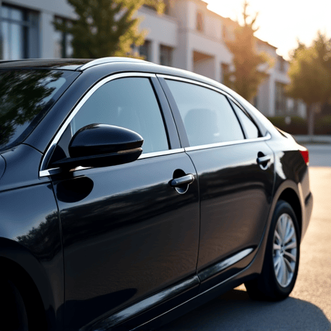 Finished vehicle showcasing deep, rich standard window tint, a signature look provided by Autograff Mobile Tint in North Hollywood.