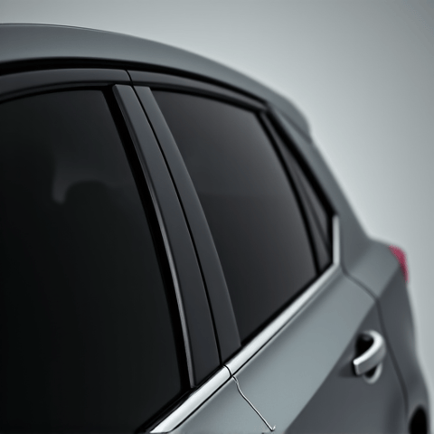 Quality inspection of standard window tint film near Studio City border, ensuring zero bubbles or imperfections upon mobile service completion.