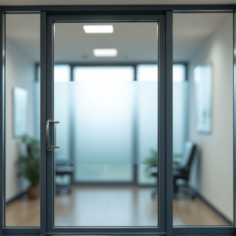 School commercial safety and security film installation in Santa Clarita Valley. The film strengthens glass, offering protection against accidental breakage and enhancing the overall safety of the educational environment, a critical application for public buildings.