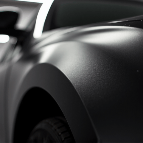 Tarzana Luxury Vehicle XPEL Stealth Wrap at Braemar Country Club. Matte black luxury sedan with a full XPEL Stealth PPF wrap, reflecting innovation and style, parked by Braemar Country Club, emphasizing our specialized PPF installations in Tarzana.