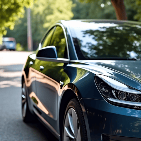 Tesla Model 3 with XPEL Prime XR Plus Tinting. Dark ceramic tint applied to a Tesla Model 3 for superior heat rejection and UV protection in Stevenson Ranch, California.
