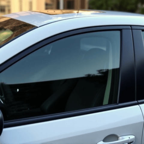 Professional applying XPEL Prime XR Plus ceramic tint to a car window in Porter Ranch. Demonstrating precision and care during the mobile installation process, ensuring maximum heat and UV rejection for local drivers.