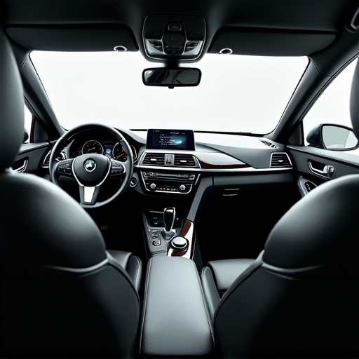 Protected car interior with UV resistant ceramic coating, showcasing preserved leather and dashboard