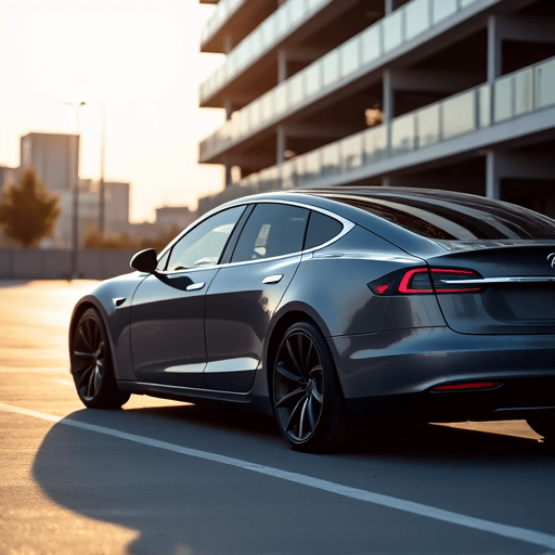 Ceramic tinted car parked at Glendale Galleria on a hot day