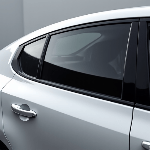 Luxury vehicle receiving XPEL ceramic window tint installation in Santa Clarita