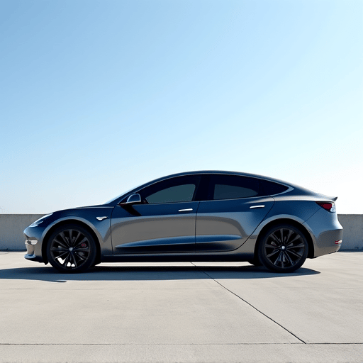 Specialized mobile window tinting vehicle with technician working on a car in Northridge near Reseda Blvd ensuring convenience for clients