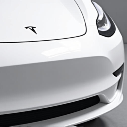 Close-up of a Tesla Model Y
