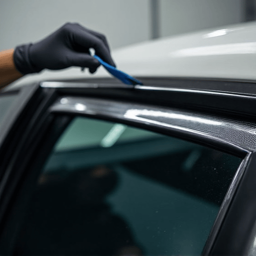 luxury car being tinted by professional installer