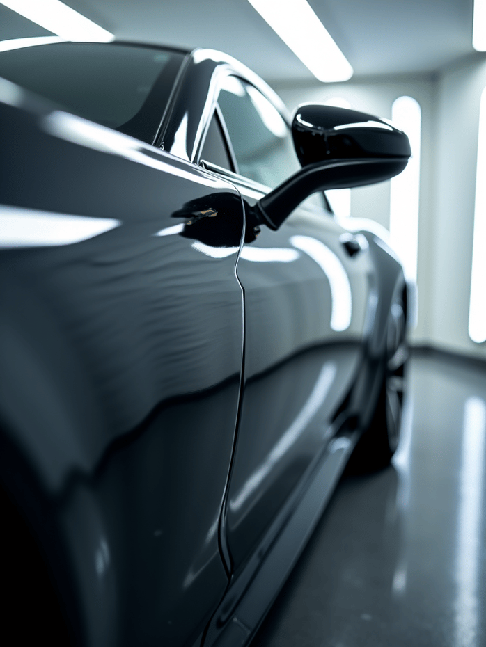 clear bra installation technician working on luxury vehicle