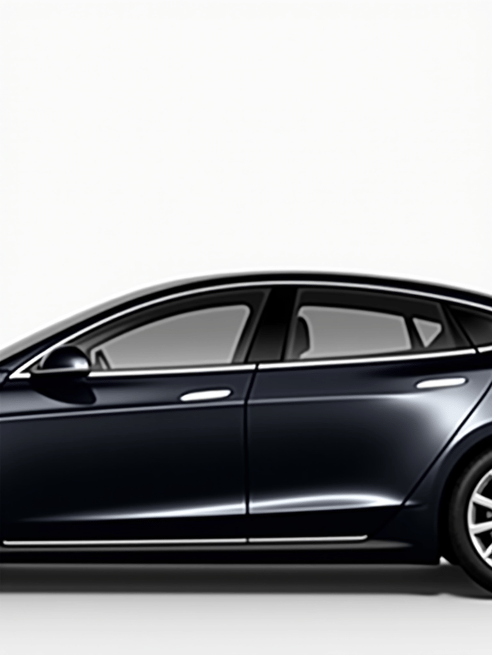 professional technician applying window tint to a luxury sedan in Sherman Oaks