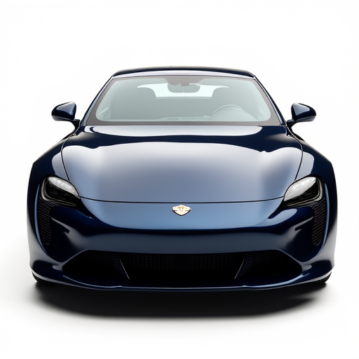 Luxury car front end with paint protection film