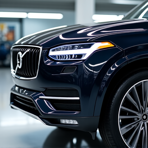 Luxury SUV undergoing front-end paint protection film application in Santa Clarita, ensuring comprehensive defense against daily road hazards.