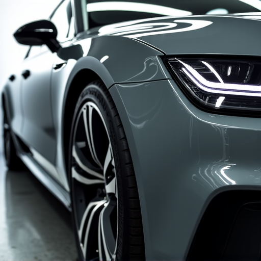 Luxury SUV with partial front XPEL paint protection film in Valencia