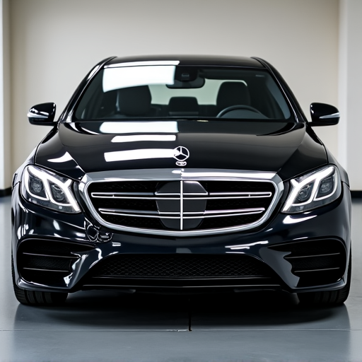 Mercedes-Benz receiving clear bra paint protection in Santa Clarita, safeguarding its pristine finish from scratches and environmental damage.