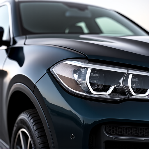 Clear bra installation on a sports truck's front end in Valencia. Showcasing the precision of our paint protection film on rugged vehicle designs for enhanced durability.