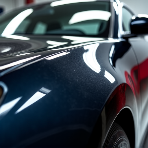 Close-up of a car protected with XPEL Paint Protection Film, showcasing its clear finish against road elements in Stevenson Ranch.